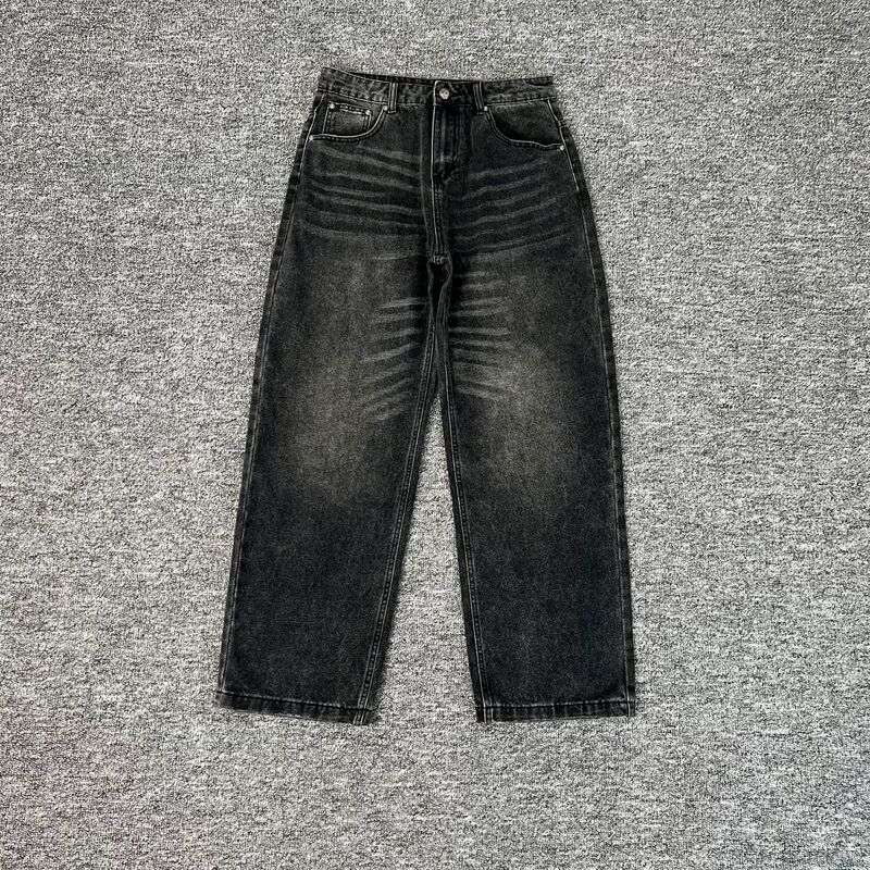 derschutze gallery Denim Jeans高街刺绣潮流休闲时尚直筒牛仔裤|undefined