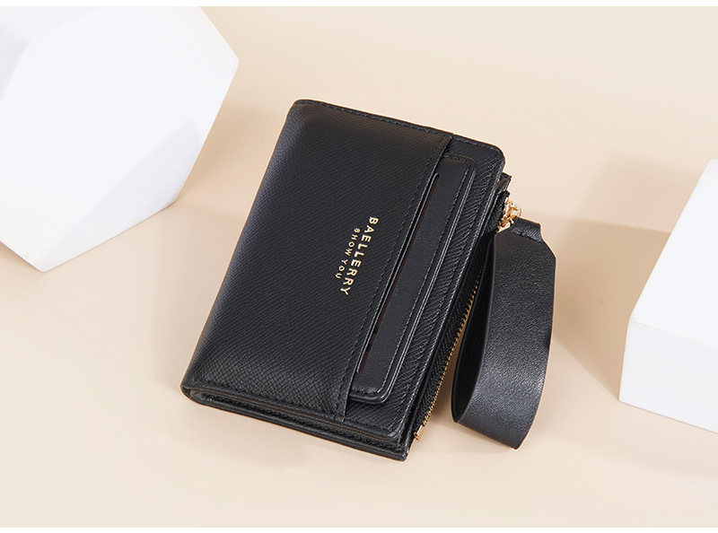 New Women's Short Wallet With Contrasting Colors Double Fold Zipper Zero Wallet Fashionable And Fresh Card Bag_voghion.com