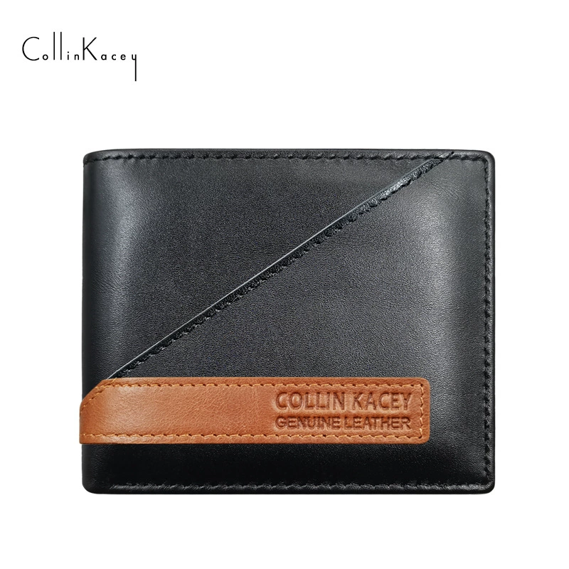Retro leather wallet, short card holder, city style, top‑layer cowhide, compact 13×11×3.5 cm