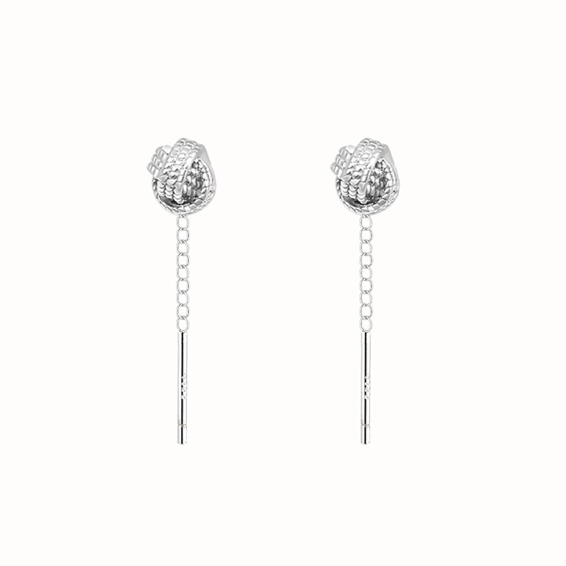 Серьги из серебра 925 с кисточкой, лёгкая роскошь, дизайн «руи» — малая и большая версия