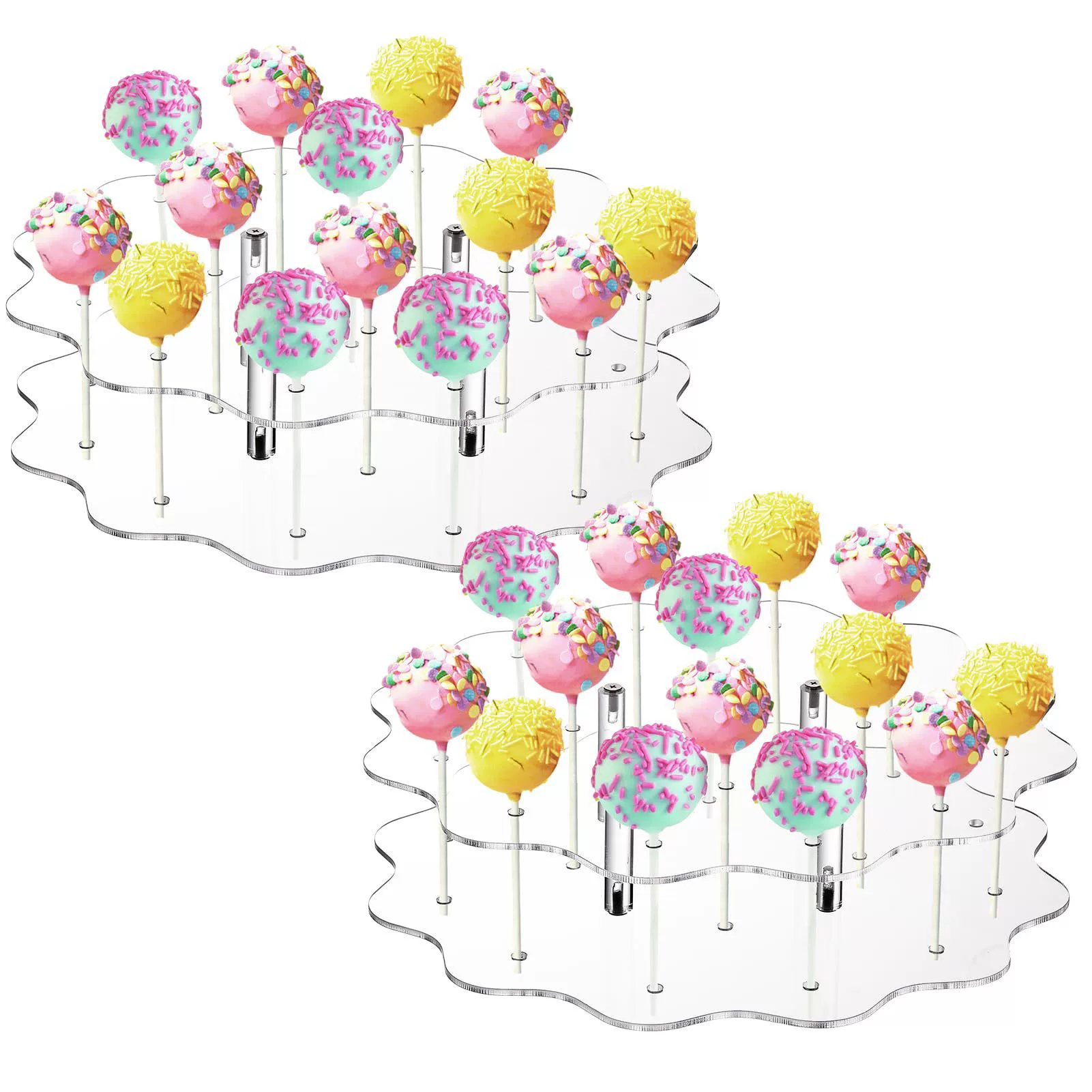 Подставка для леденцов из прозрачного акрила с 16 отверстиями для свадеб, дней рождений и вечеринок, подставка для хранения леденцов
