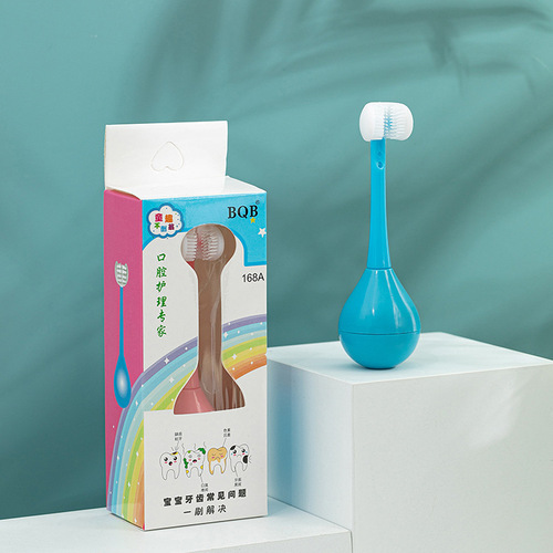 3D three-sided children's baby U-shaped toothbrush silicone toothbrush suitable for 2-12 years old baby cleaning toothbrush manufacturer