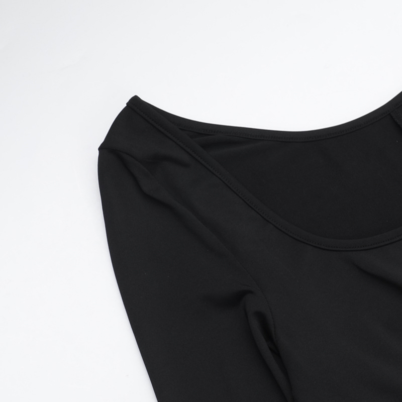 Mono de otoño para mujer, ropa de calle personalizada, sexy, ajustado, con cuello cuadrado y abertura