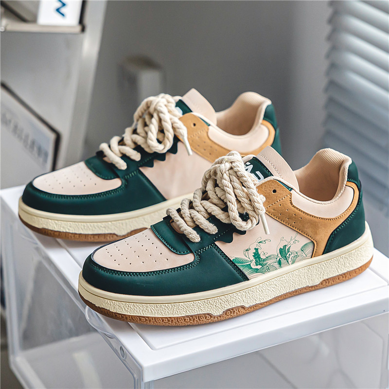 Spring Autumn Trendy Men's Casual New Four Seasons Versatile Breathable Korean Fashion Board Shoes Flat and Lightweight_voghion.com
