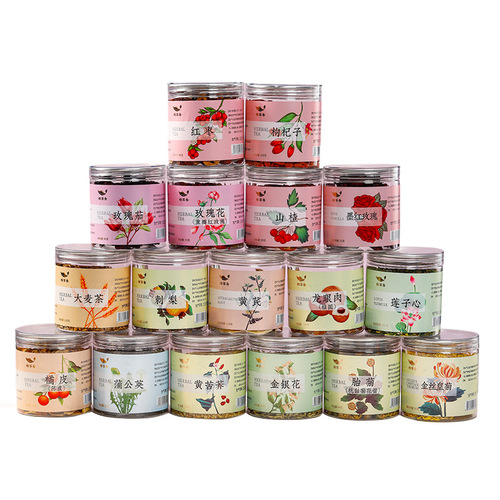 Rose tea, golden chrysanthemum, honeysuckle, barley tea, longan flesh, lotus seed core, canned combination herbal tea wholesale