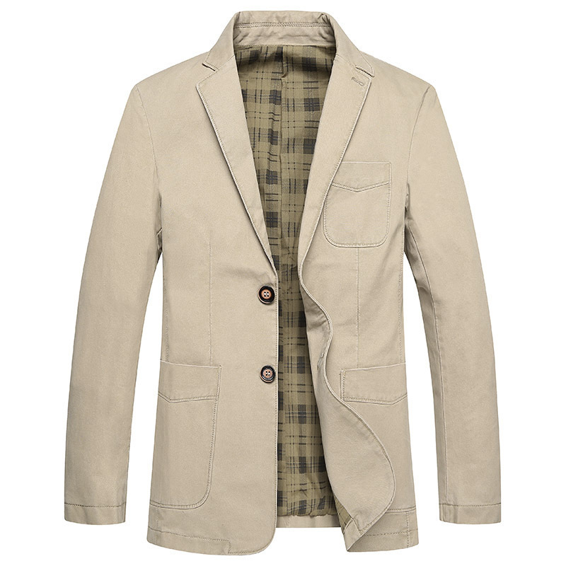 AliExpress new casual suit men's cotton jacket green middle-aged large size suit explosion suit jacket wholesale