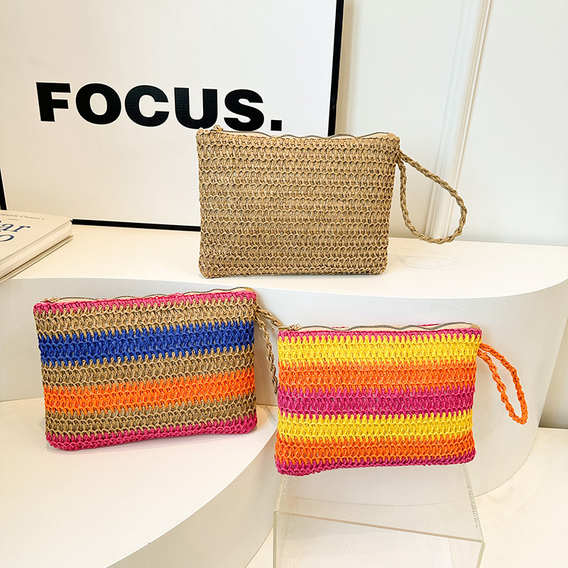 Bolsa de moda de playa de trenzado retro para mujeres 2026 primavera nueva moda simple estilo