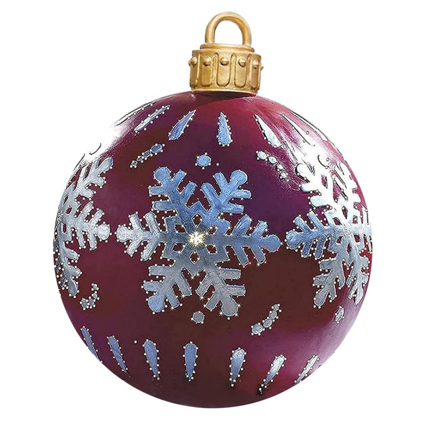 Navidad decoración globo 60cm diversión al aire libre vacaciones atmósfera impresión PVC inflable BOLA DE Navidad artesanía adornos