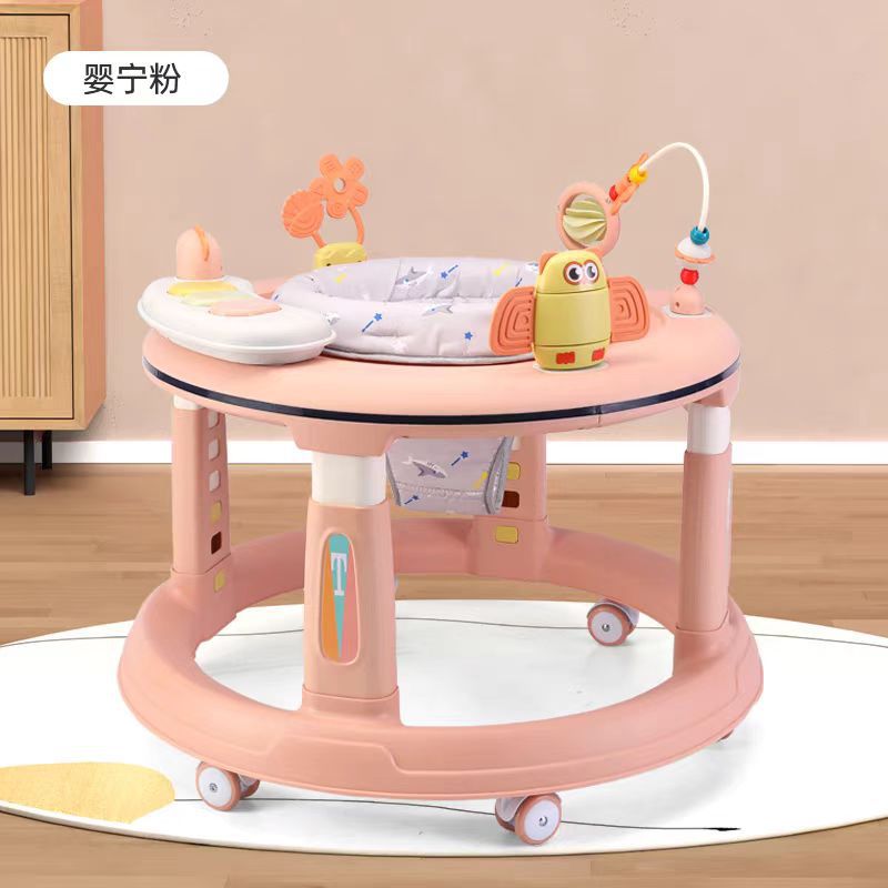 New Baby Walker for Male and Female Babies, Multi-Functional Anti-Rollover, Adjustable Early Education Music Can Sit on the Walker