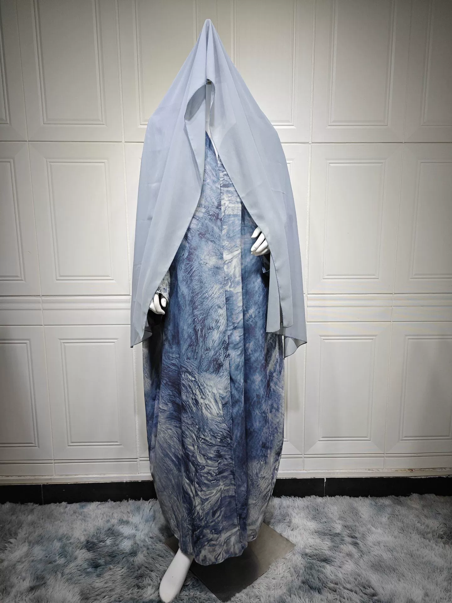 П modest cardigan Abaya fashion trend printed женская одежда Ближний Восток кросс-бордер электронная коммерция горячие продажи с головным платком