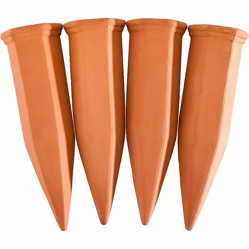 Garden Irrigation Tools, Ceramic Red Clay Lazy Automatic Water Seepage Device, Automatic Flower Watering Device for Seedlings When Going Out
