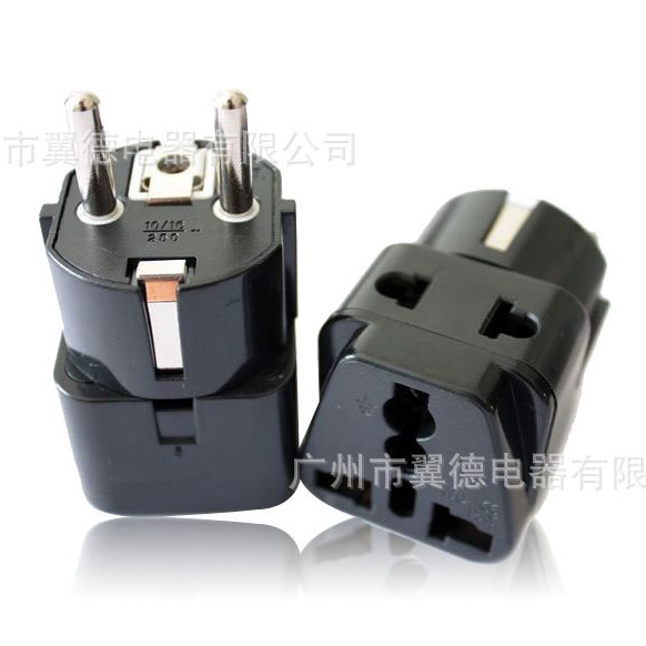 厂家直销 欧标欧式欧规转换插头 中标转韩国多功能孔孔转换器