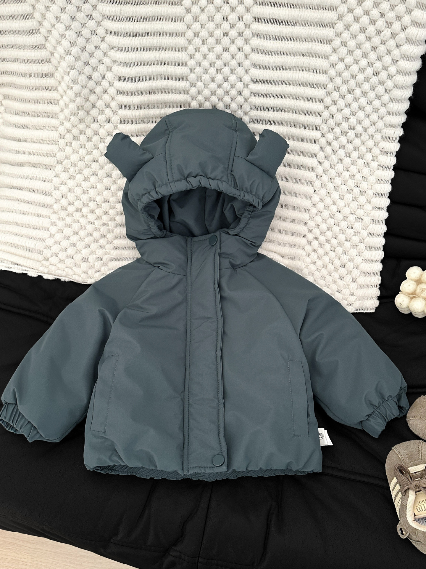 Niños lindos ropa de algodón encapuchado invierno ropa de bebé coreana más chaqueta de algodón gruesa chaqueta de bebé a prueba de viento abrigo cálido