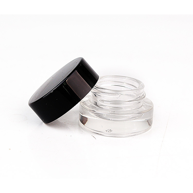 眼霜瓶3g5g眼线膏分装瓶透明玻璃手拉盖瓶厚底分装化妆品瓶小磨砂