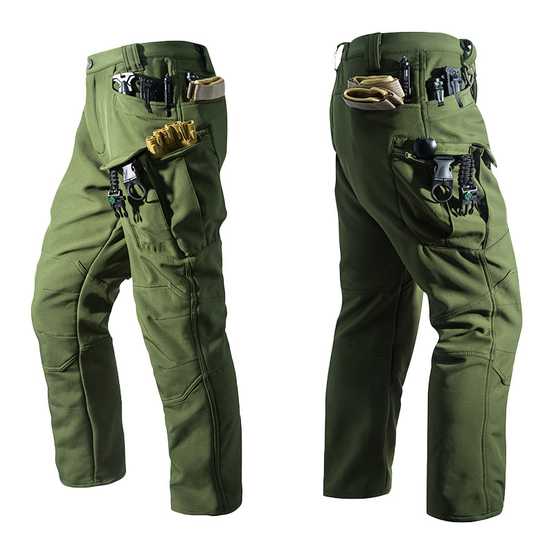 Factory wholesale cross-border X7 soft shell plus velvet outdoor leisure sports mountaineering ski tooling men's charge tactical pants Factory wholesale cross-border X7 soft shell plus velvet outdoor leisure sports mountaineering ski tooling men's charge tactical pants