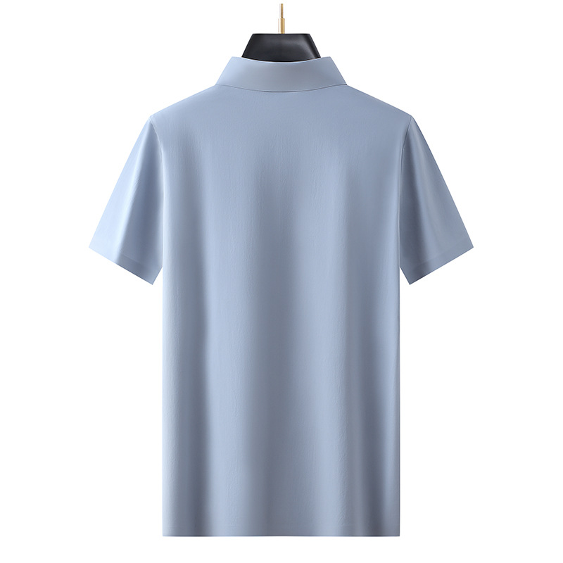 Cross-border foreign trade short-sleeved polo shirt men's business casual quick-drying seamless summer new lapel t-shirt high sense