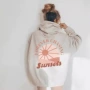 印花螺纹chasingsunsets连帽衫