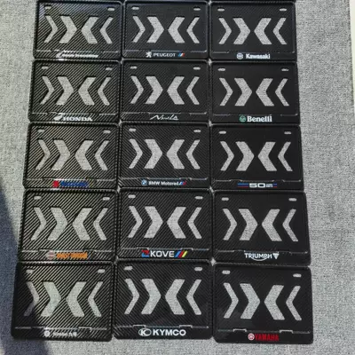 License Plate Frame, Anti-Vibration: Nömrə qabı - motorcycle-molded-dry-carbon-twill-with-logo-and-note