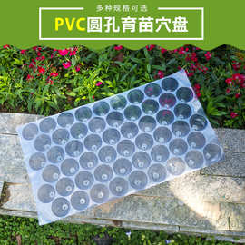 厂家批发PVC塑料白色瓜果盘圆孔玉米烟草穴盘辣椒西瓜苗种植盘菜