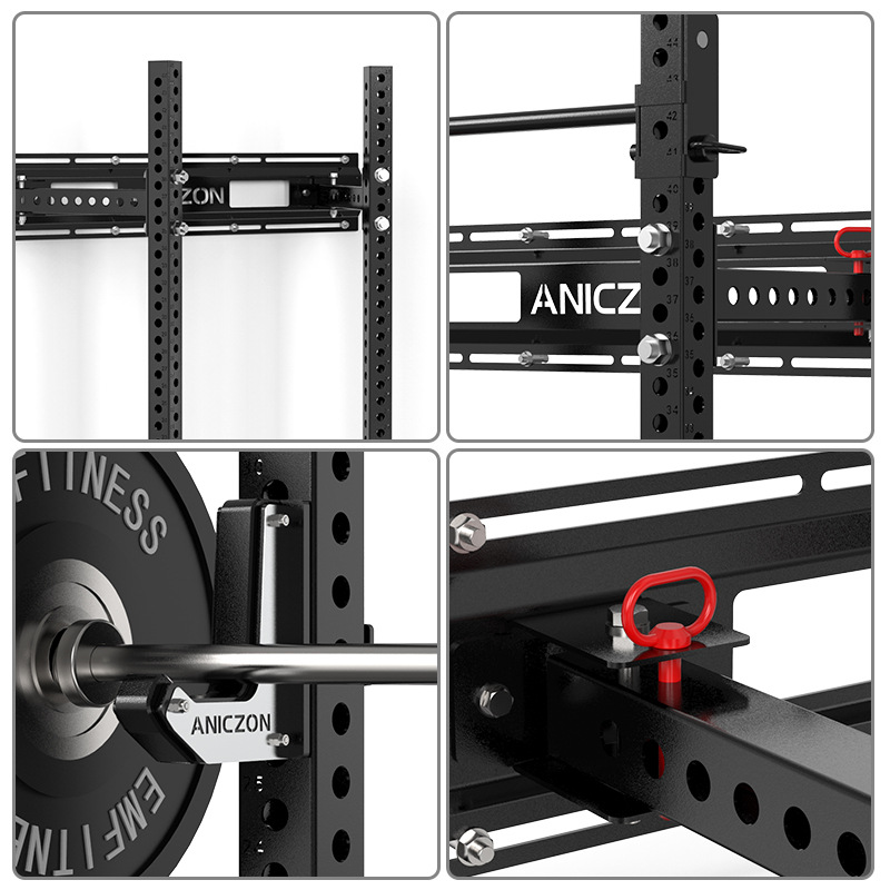 Colgar tipo pared plegable cuclillas marco interior comercial horizontal empuje pórtico pull-up entrenador marco de entrenamiento de levantamiento de fuerza