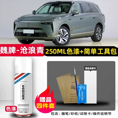 Avtomobil boya qələmləri: and Li River blue, scratch and - wei-brand-blue-mountain-canglang-green-single-bottle-spray-paint-comes-with-brush-sandpaper