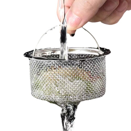 Universal 304 stainless steel kitchen sink filter screen with thickened ultra-fine ultra-dense dishwasher basket sink drain net
