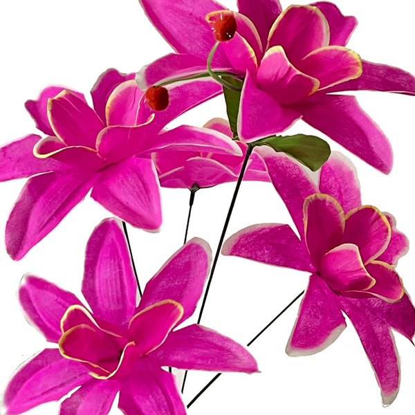 Simulation 5 ear orchids for Buddhist plastic flowers decorate…