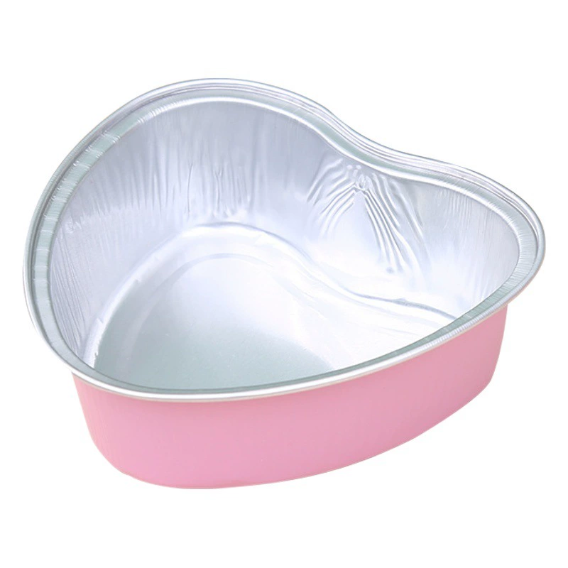 Форма для выпечки из алюминиевой фольги в форме сердца для кексов, пудингов, шоколада, желе, оптом
