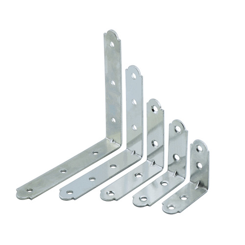 Angle iron connector with fixed bracket, 90-degree straight angle iron plate, L-shaped partition support bracket, furniture hardware accessory T