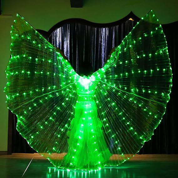 Alas LED Luminosas para Baile — Alas Brillantes para Adultos y Niños, Show y Halloween