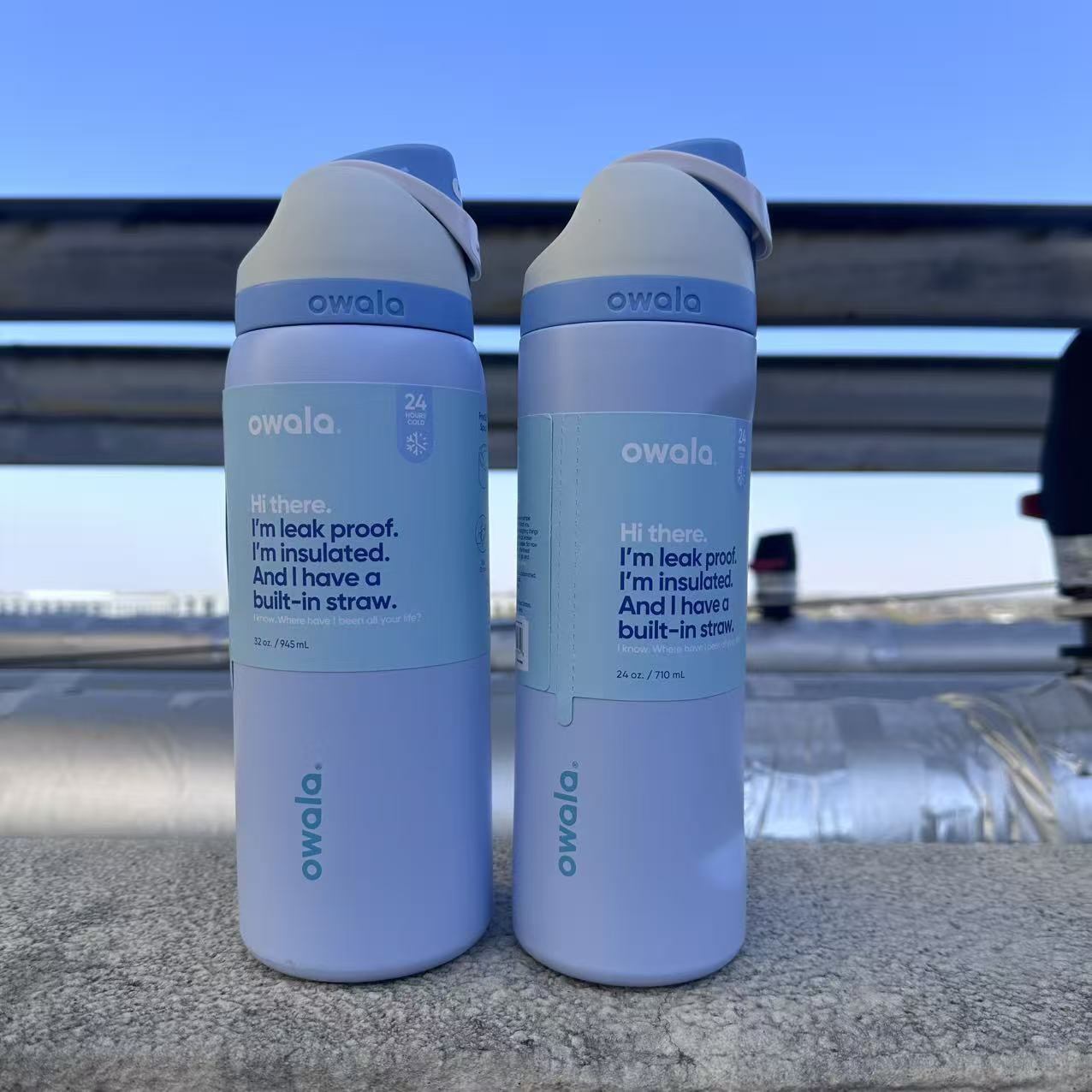 Owala en stock de gran capacidad portátil hervidor de agua al aire libre para hombres tazas de agua caliente de moda para mujeres tazas de fruta deportivas al por mayor