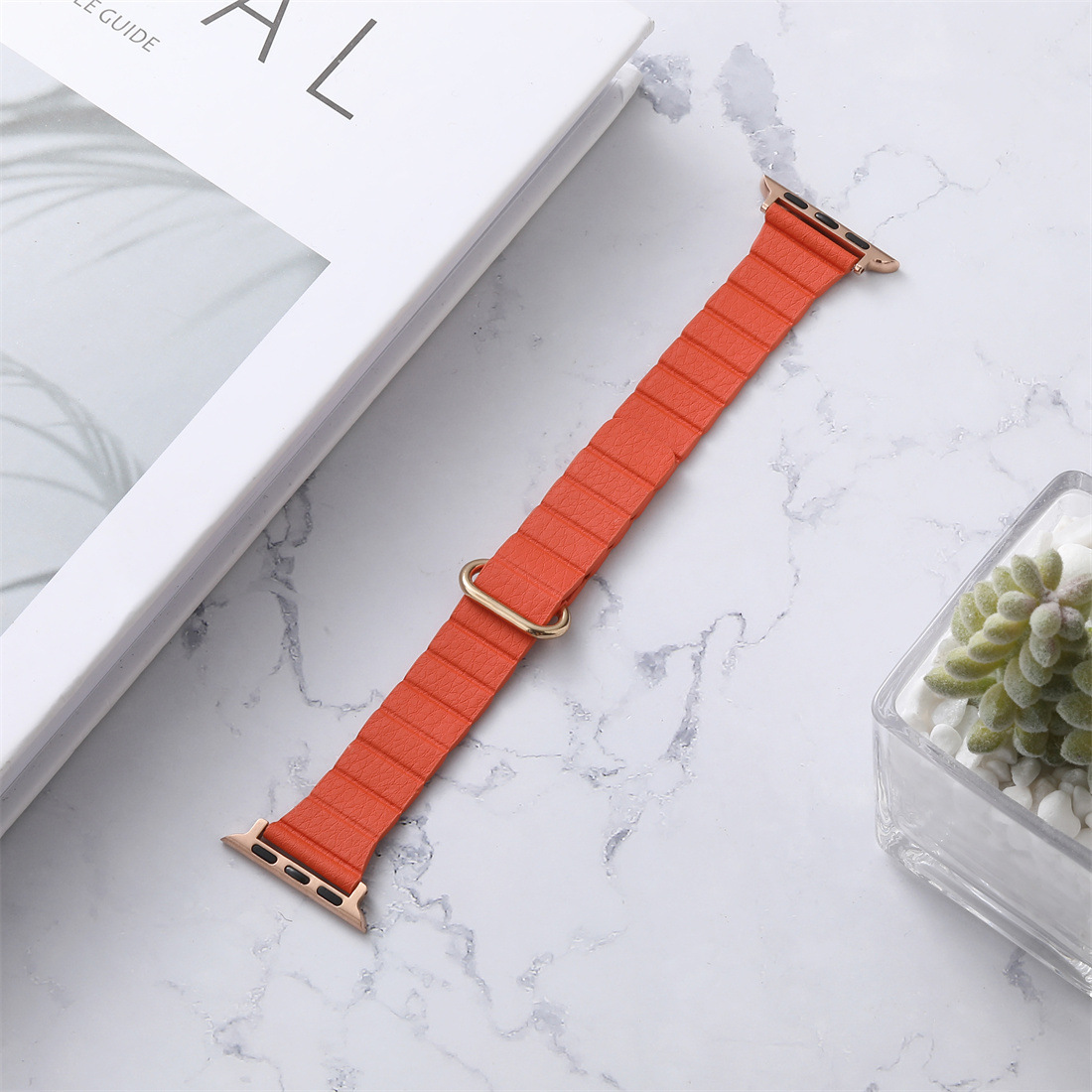 25g Weight Apple Smart Watch Magnetic Strap Classification Microfiber Leather Material Solid Color Pattern Casual, Fashion style Style Casual Fashion Style Solid Color Apple Smart Watch Magnetic Strap 5
