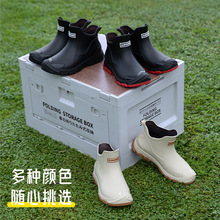 潮流韩系多色可选时尚短筒胶鞋雨鞋户外雨靴旅游运动涉水鞋涉水靴