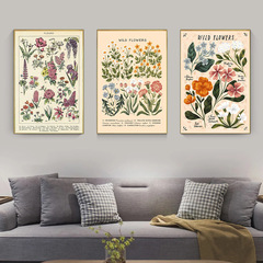 Retro Nordic Style Plant, Flower, Butterfly, Animal Poster Canvas Home Living Room Decor Picture Core Framed Wall Art