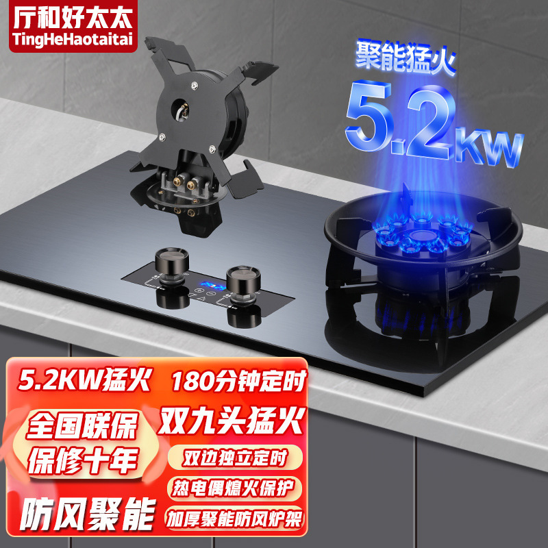 厅和好太太燃气灶煤气灶双灶家用天然气炉灶液化气炉具换新补贴|undefined