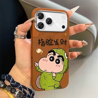 绿身指腚发财适用于苹果17PROMAX手机壳iPhone16PRO搞怪15软壳14