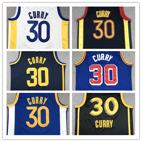 Basketball Jerseys Wholesale Warriors No. 30 Stephen Curry Embroidery Edition Jerseys Jerseys Foreign Trade Blue Jerseys