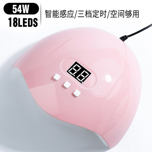 X3 Nail Gel Polish LED Light Dryer with USB Smart Sensor, Non-Staining Dual-Source LED Phototherapy Machine, 54W