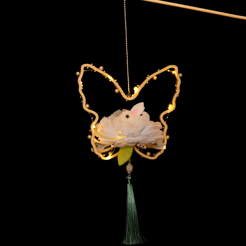 中秋節の新作蝶型花灯、お祭りの雰囲気を演出する光る手持ち写真撮影用アクセサリー、屋台卸売、国潮ランタン|undefined