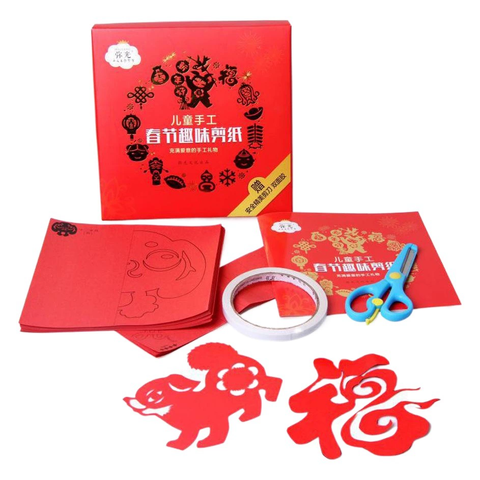 Miguang 17007 Весенний Фестиваль бумаги вырезать Новогоднее украшение Новый год окна наклейки Детские бумаги вырезать родитель-ребенок ручной работы 3 штуки