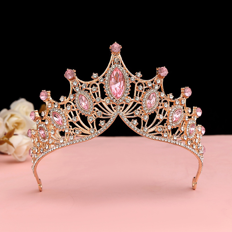 Cross-Border Bride Headpiece European And American Style Baroque Luxurious Alloy Crown Party Princess Dress Accessory_voghion.com