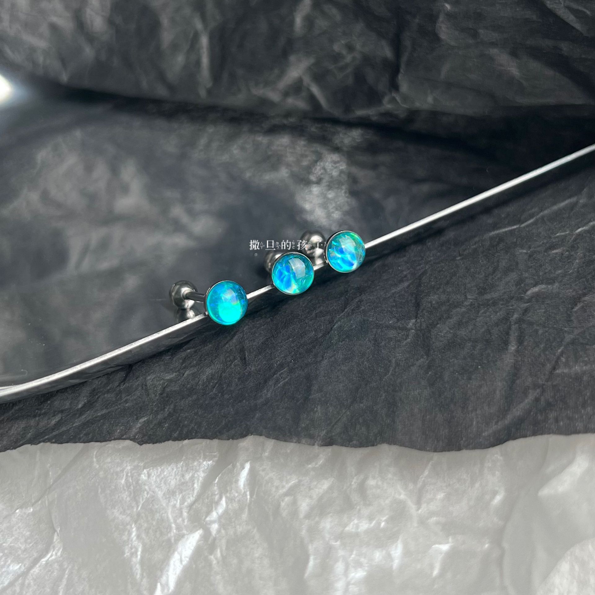 Labret piercing jewelry detail image