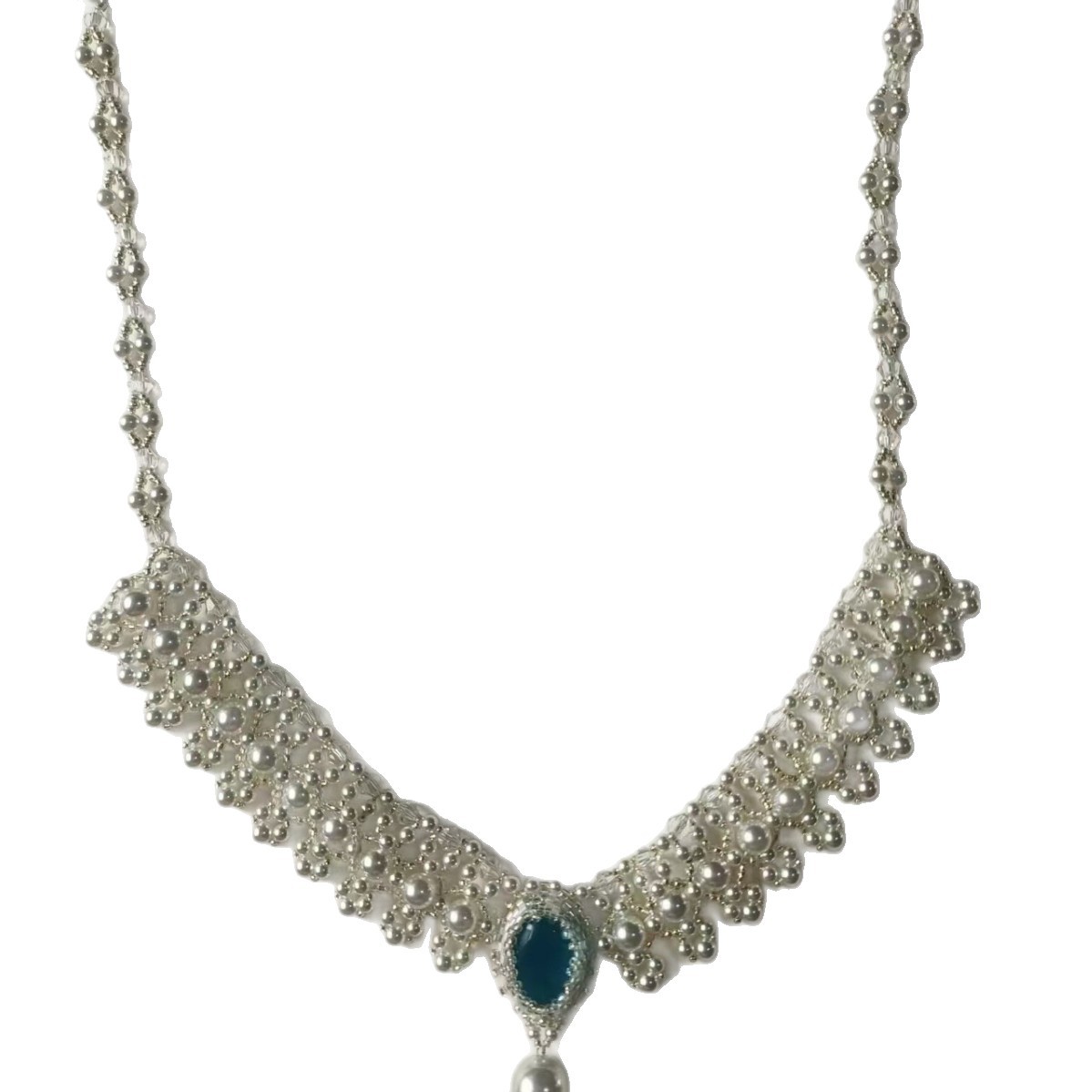 Pendentif perle française pour femme, élégante chaîne ras du cou tressée multi-rangs, vente en gros_voghion.com