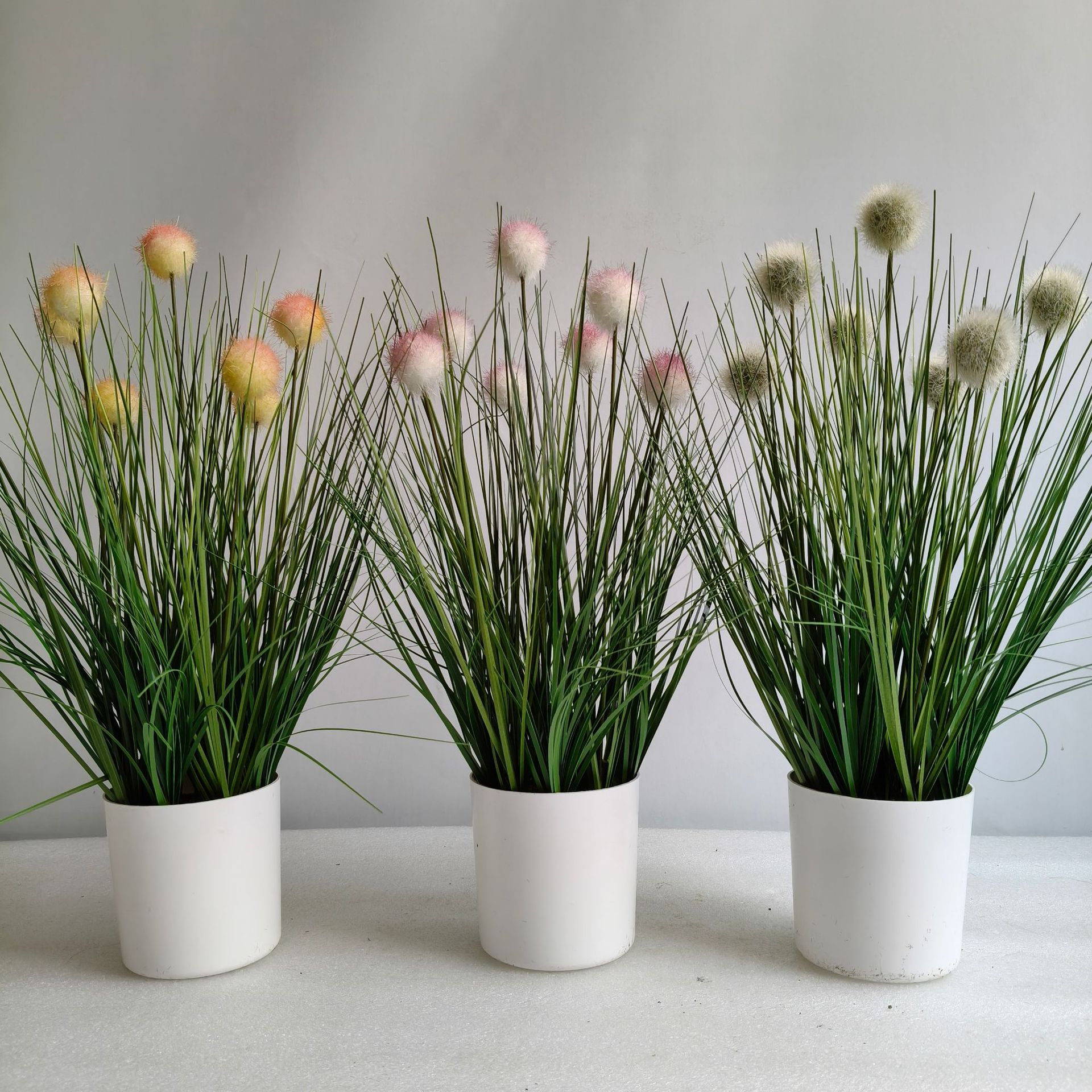 仿真芦苇蒲棒水草绿植把束蒲公英 香蒲棒水蜡烛  狗尾草 圆球柄草