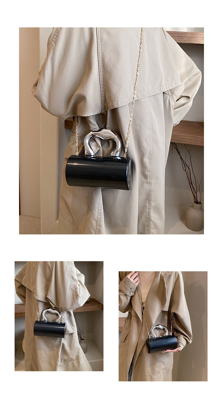 Borsa box in acrilico con catena tracolla donna pochette_voghion.com