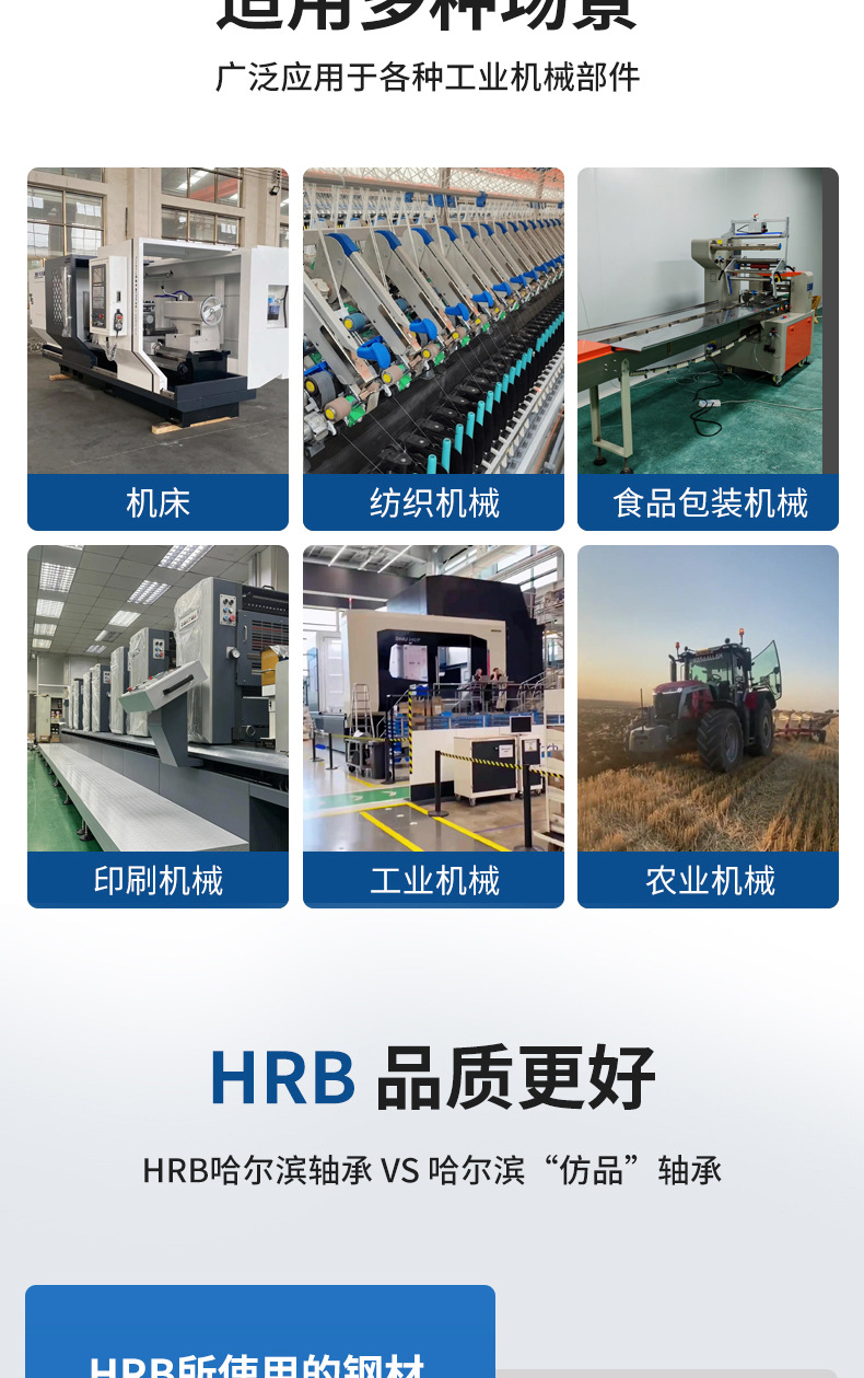 Heavy-Duty Wear-Resistant Hrb Harbin Bearings 32204 32205 32206 Automotive Differential Drive Shaft Bearings