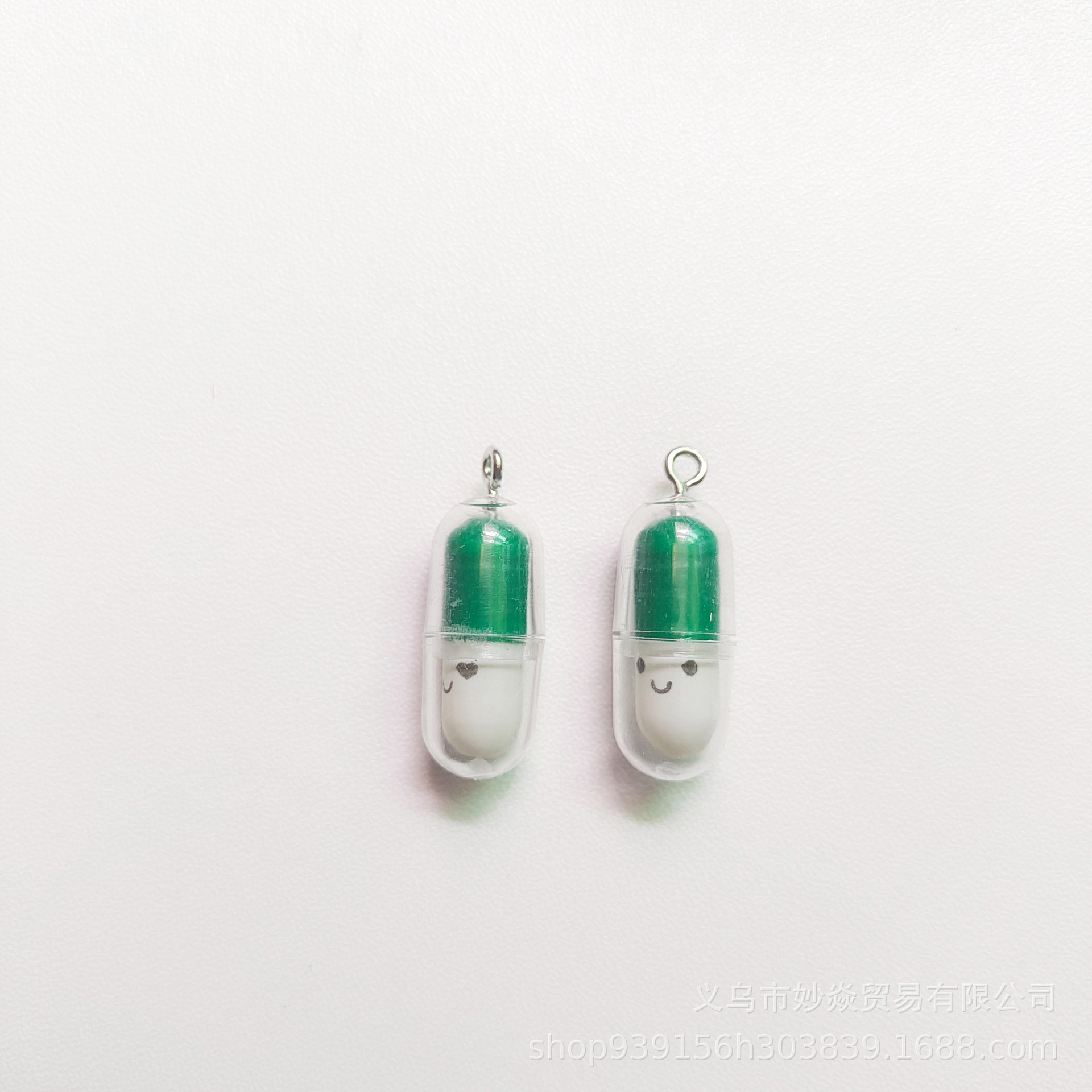 Japonés y coreano simulación tridimensional mini píldora cápsula DIY resina colgante epoxi pendientes collar accesorios de joyería