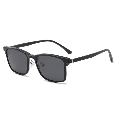 New Retro Style Frame Sunglasses for Men, Half Metal TR Square Frame Magnetic Polarized Sunglasses, Wholesale Style 2372