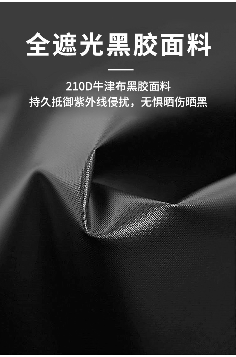 Cross-border best-selling car side awning, car roof tent, outdoor camping sunshade, camping, enlarged rear side tent, black glue protection