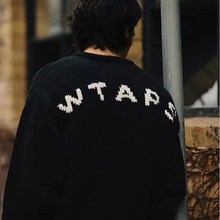 秋冬新款WTAPS SWEATER毛衣字母LOGO复古宽松圆领针织衫上衣潮牌